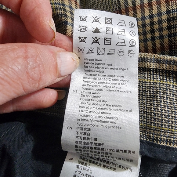 EUC Sandro Paris Glen Stainy Plaid Tapered Cropped Ankle-Length Pants - Picture 10 of 10